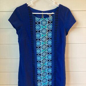 Banana Republic Blue Mini Shift Dress